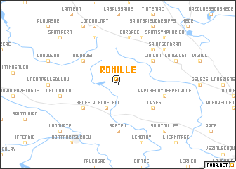 map of Romillé