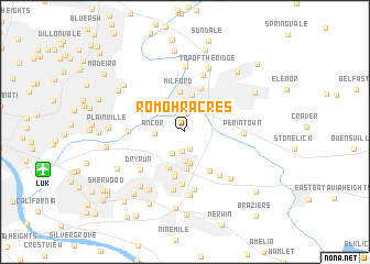 map of Romohr Acres