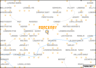 map of Roncenay