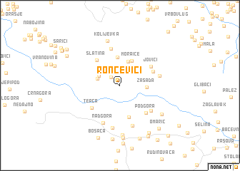 map of Rončevići