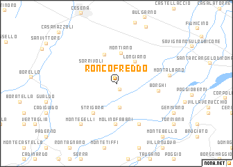 map of Roncofreddo