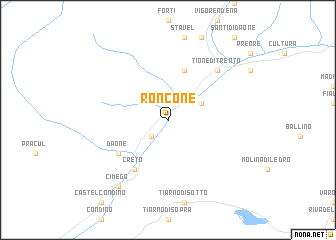 map of Roncone
