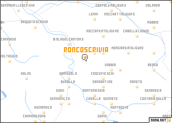 map of Ronco Scrivia