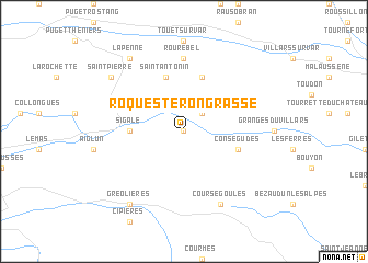 map of Roquestéron-Grasse