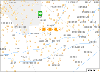 map of Rorānwāla