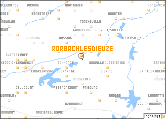 map of Rorbach-lès-Dieuze