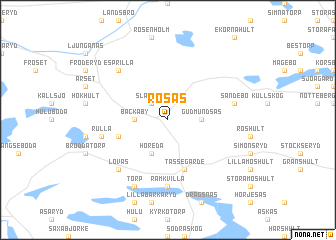 map of Rösås
