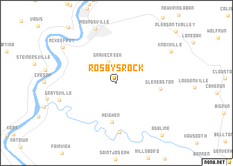 map of Rosbys Rock