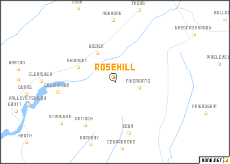 map of Rose Hill