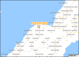 map of Rosenfors