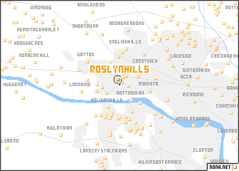 map of Roslyn Hills