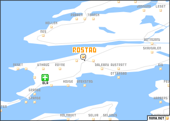 map of Røstad