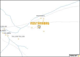 map of Rostamābād