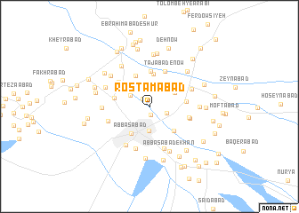 map of Rostamābād