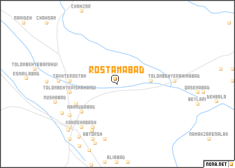 map of Rostamābād