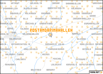 map of Rostamdārī Maḩalleh
