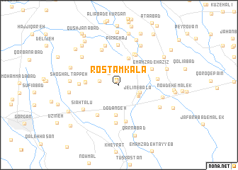 map of Rostam Kalā