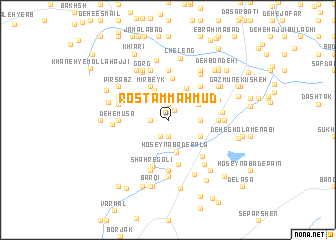 map of Rostam Maḩmūd