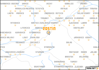 map of Roštín