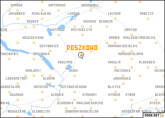 map of Roszkowo