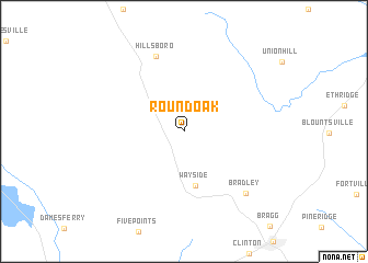 map of Round Oak