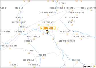 map of Roviano