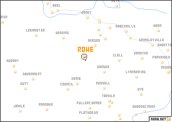 map of Rowe