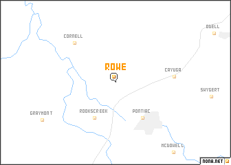 map of Rowe