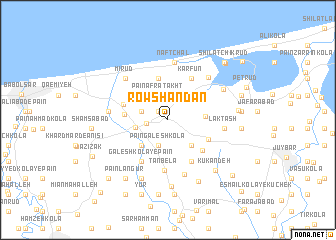 map of Rowshandān