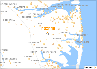 map of Roxana