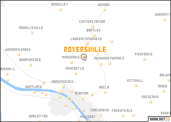 map of Royersville