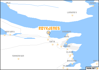 map of Røykjenes