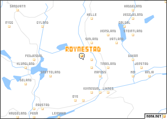 map of Røynestad