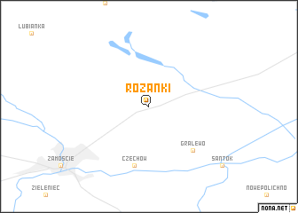 map of Różanki