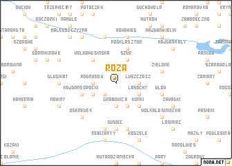 map of Róża