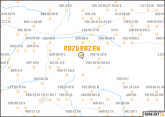 map of Rozdrażew
