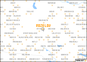 map of Roželov