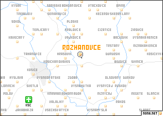 map of Rozhanovce