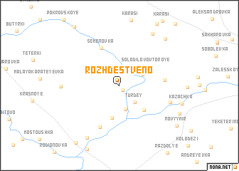 map of Rozhdestveno