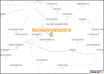 map of Rozhdestvenskoye