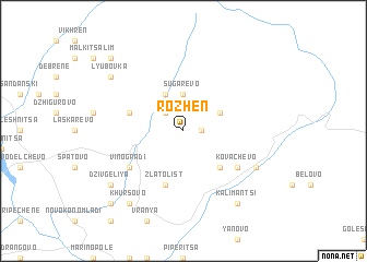 map of Rozhen