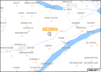 map of Rozhniv