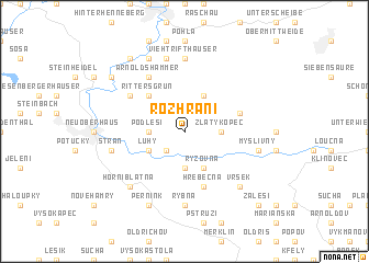 map of Rozhraní