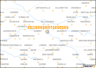 map of Roziers-Saint-Georges