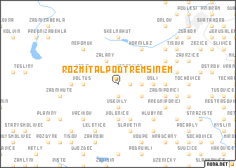 map of Rožmitál pod Třemšínem