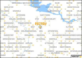 map of Rožnov