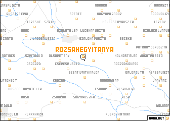 map of Rózsahegyitanya