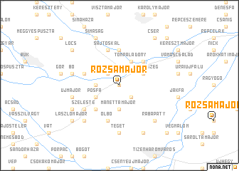 map of Rózsamajor