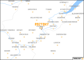 map of Roztoky