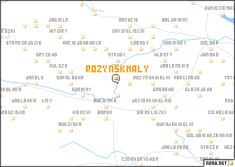 map of Różyńsk Mały